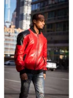 black and red bomber jacket 2