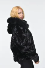 black fur bomber jacket 3