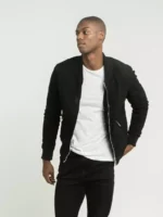 black suede bomber jacket 4