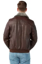 bomber jacket with leather sleeves 2