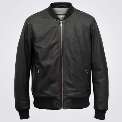 bomber leather jacket mens