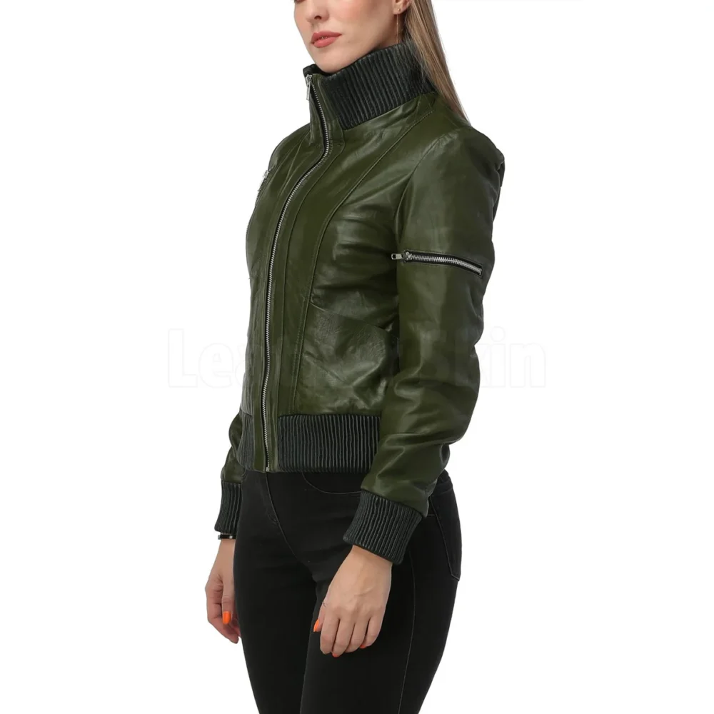 bomber leather jacket womens 2