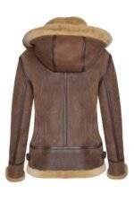 brown suede sheepskin jacket 2