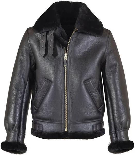 Classic B-3 Sheepskin Leather Bomber Jacket