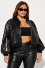 crop leather bomber jacket 3