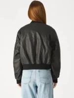 faux leather bomber jacket women's 3