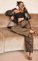 faux leather oversized bomber jacket 2