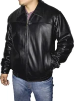 genuine leather bomber jacket men 3