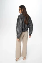 grey leather bomber jacket 3