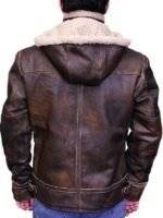 hooded leather bomber jacket mens 2