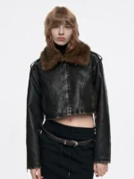 ladies leather jacket