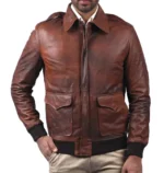 leather aviator bomber jacket 2