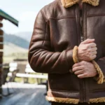 leather bomber jacket brown 3