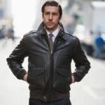 leather bomber jacket for men