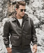 leather bomber jacket mens