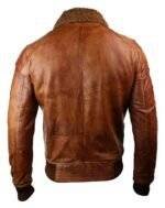 leather bomber jacket with fur collar 2