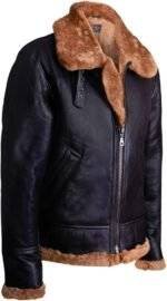 leather shearling bomber jacket 2