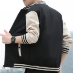mens black and white bomber jacket 2