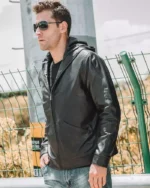 mens leather hoodie 2