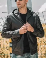 mens leather hoodie 3