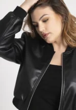 plus size leather bomber jacket 2