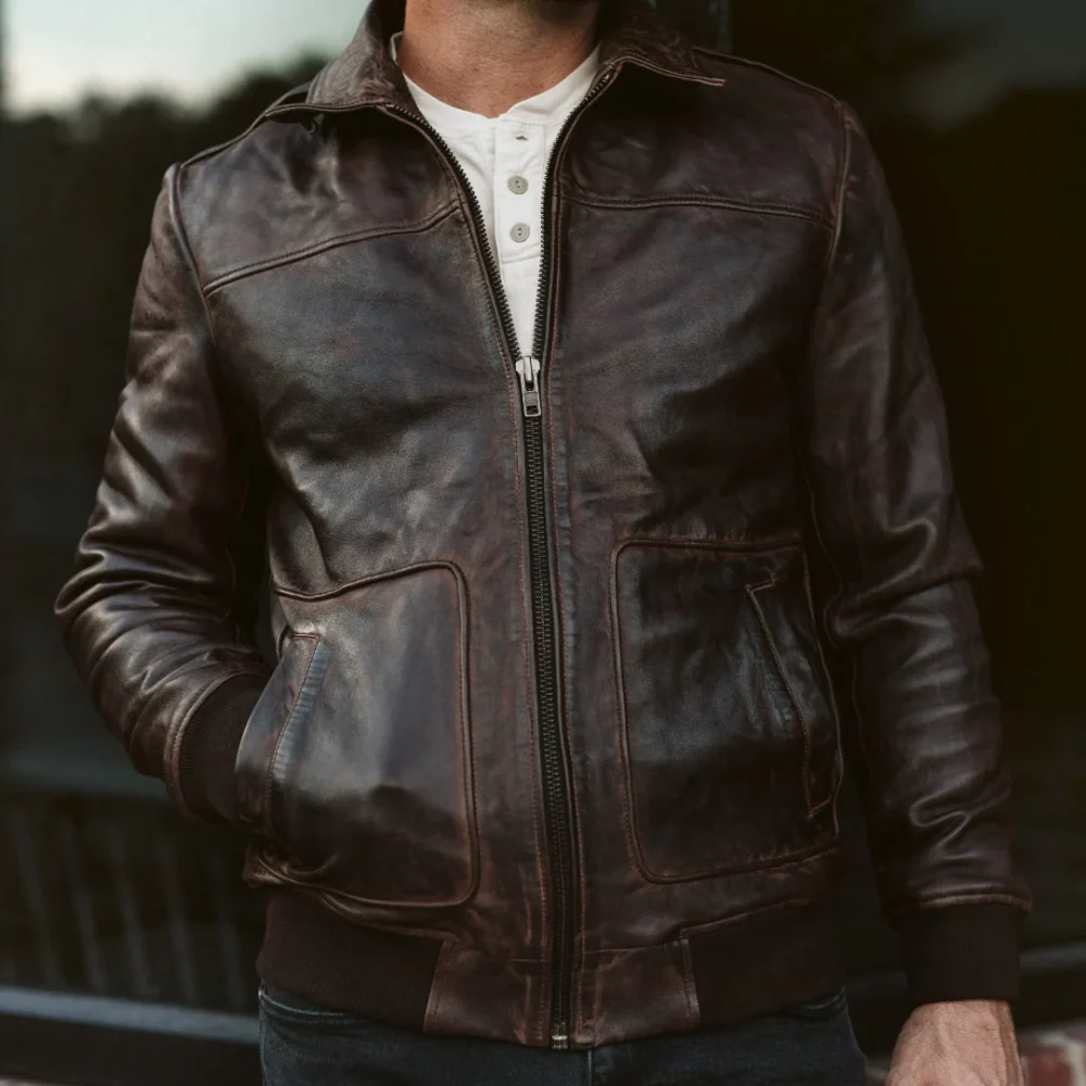 real leather bomber jacket 3