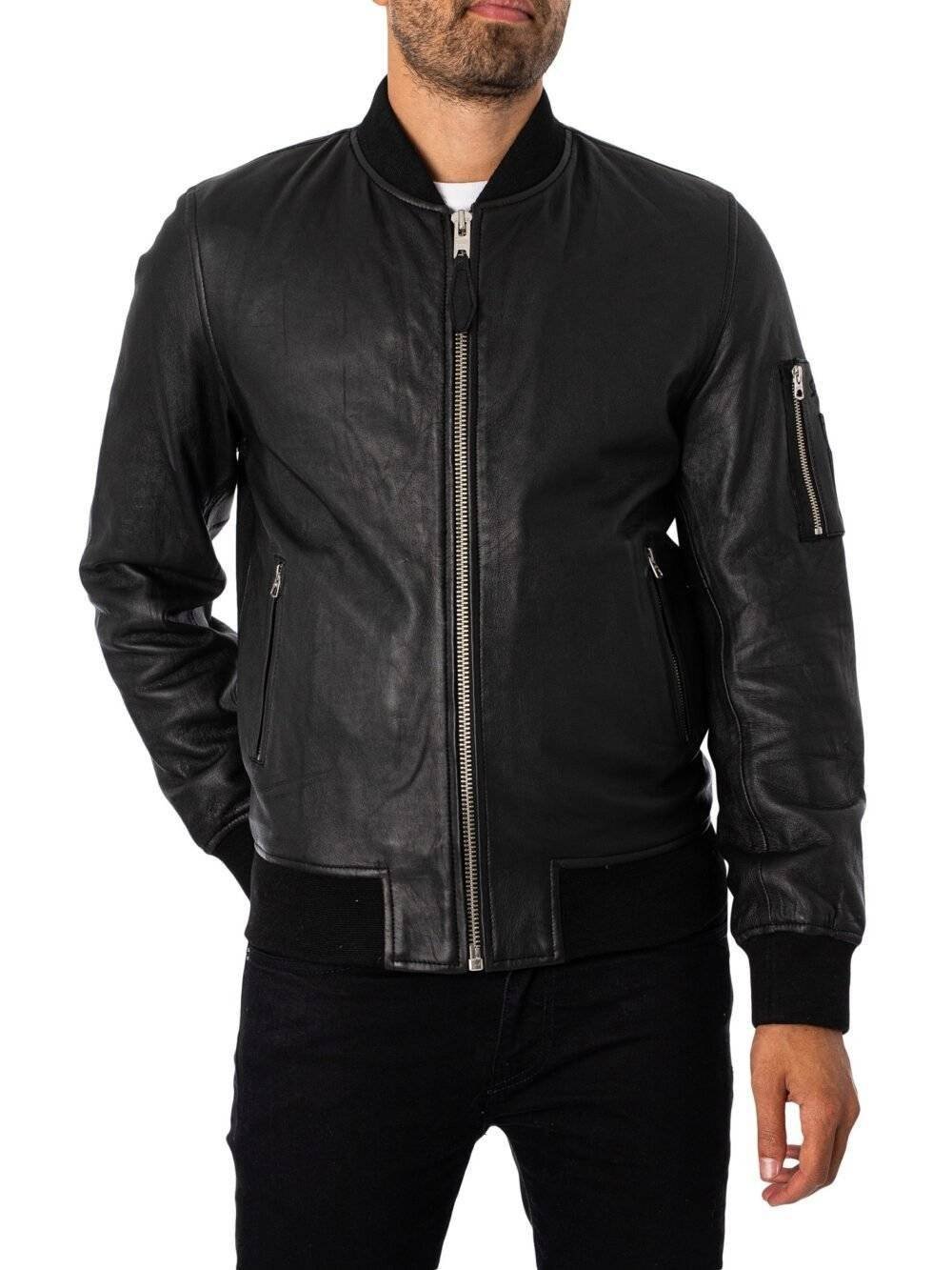 schott bomber leather jacket