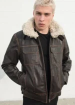 sheepskin leather jacket