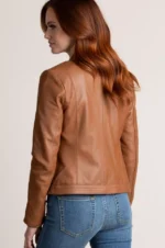 tan leather jacket womens 2