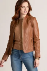 tan leather jacket womens 3