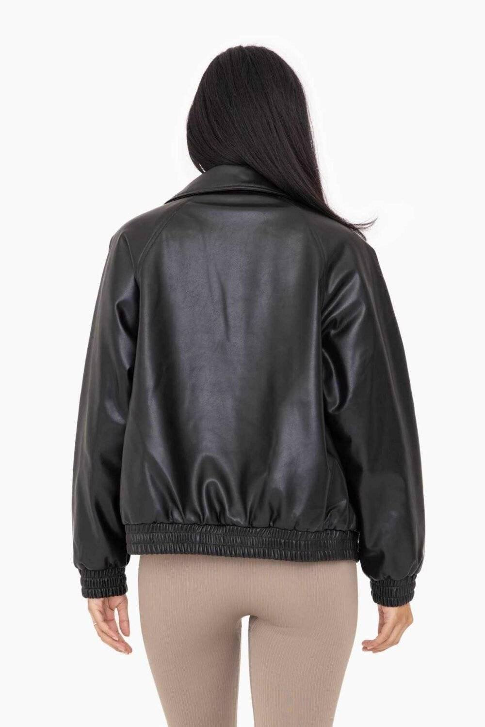 vegan leather bomber jacket 2