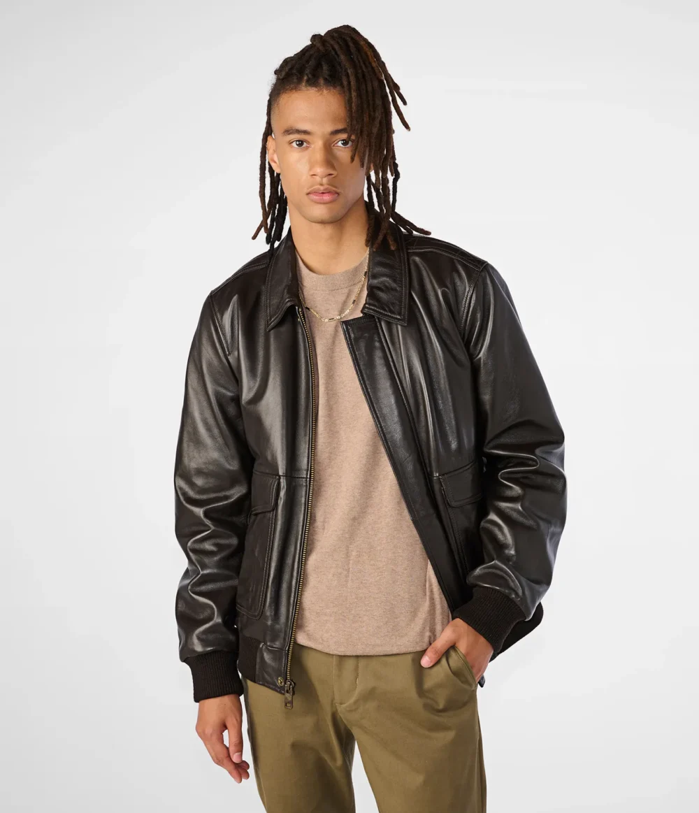 wilson leather bomber jacket mens