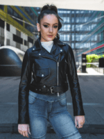 Womens Crop Leather Jacket