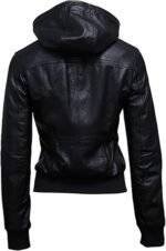 womens leather bomber jacket with hood 3