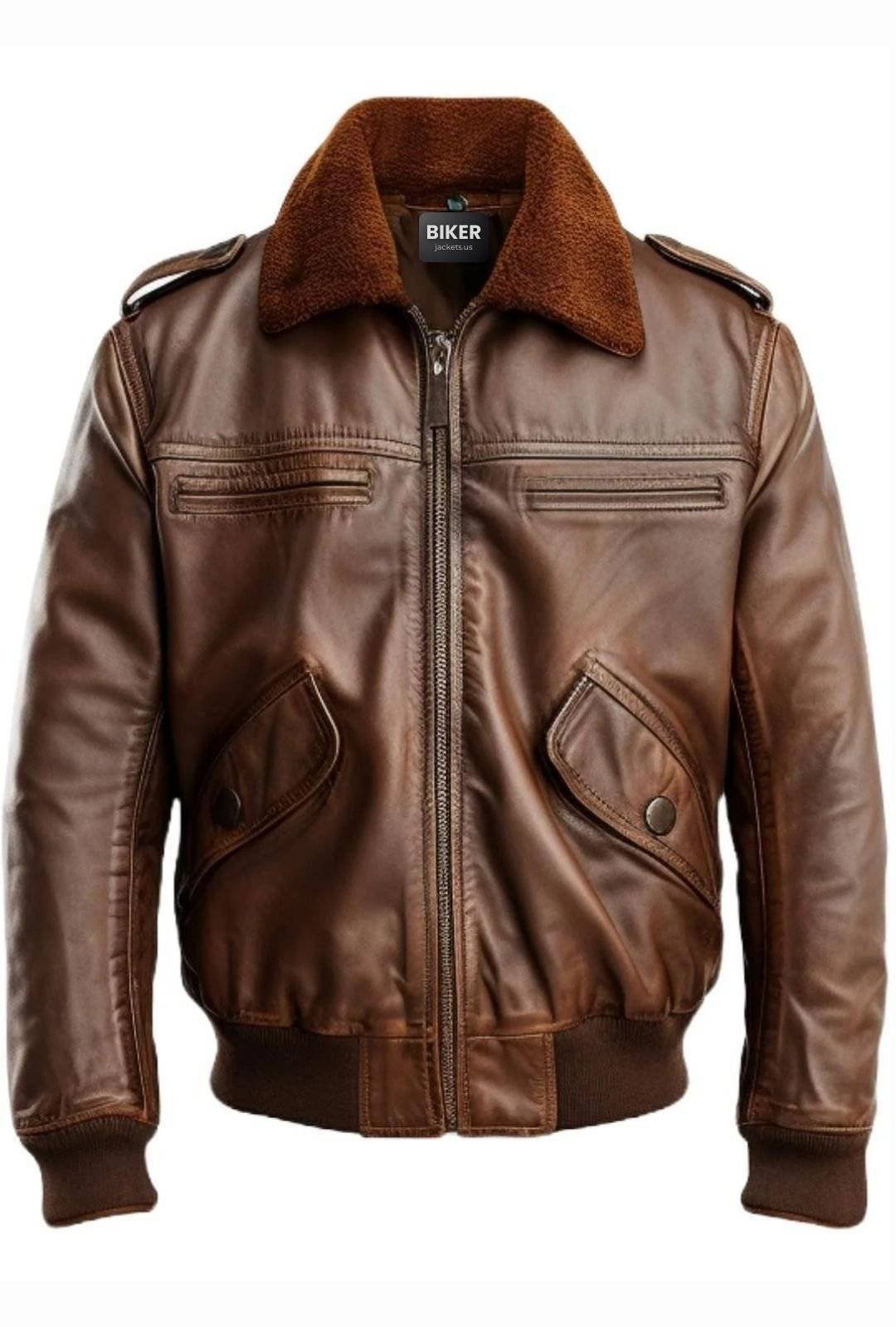 70's Vintage Brown Leather Jacket