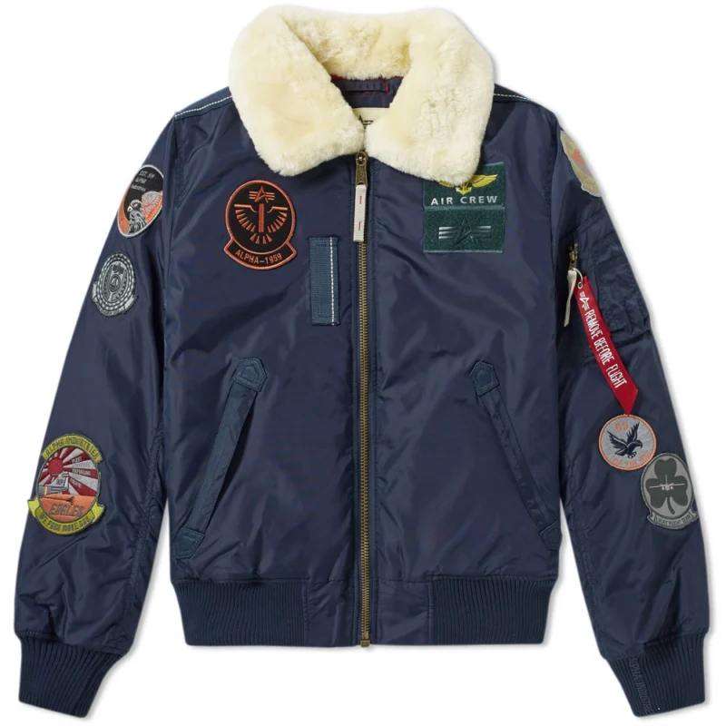 Alpha Industries Injector III Navy Blue Patch Jacket