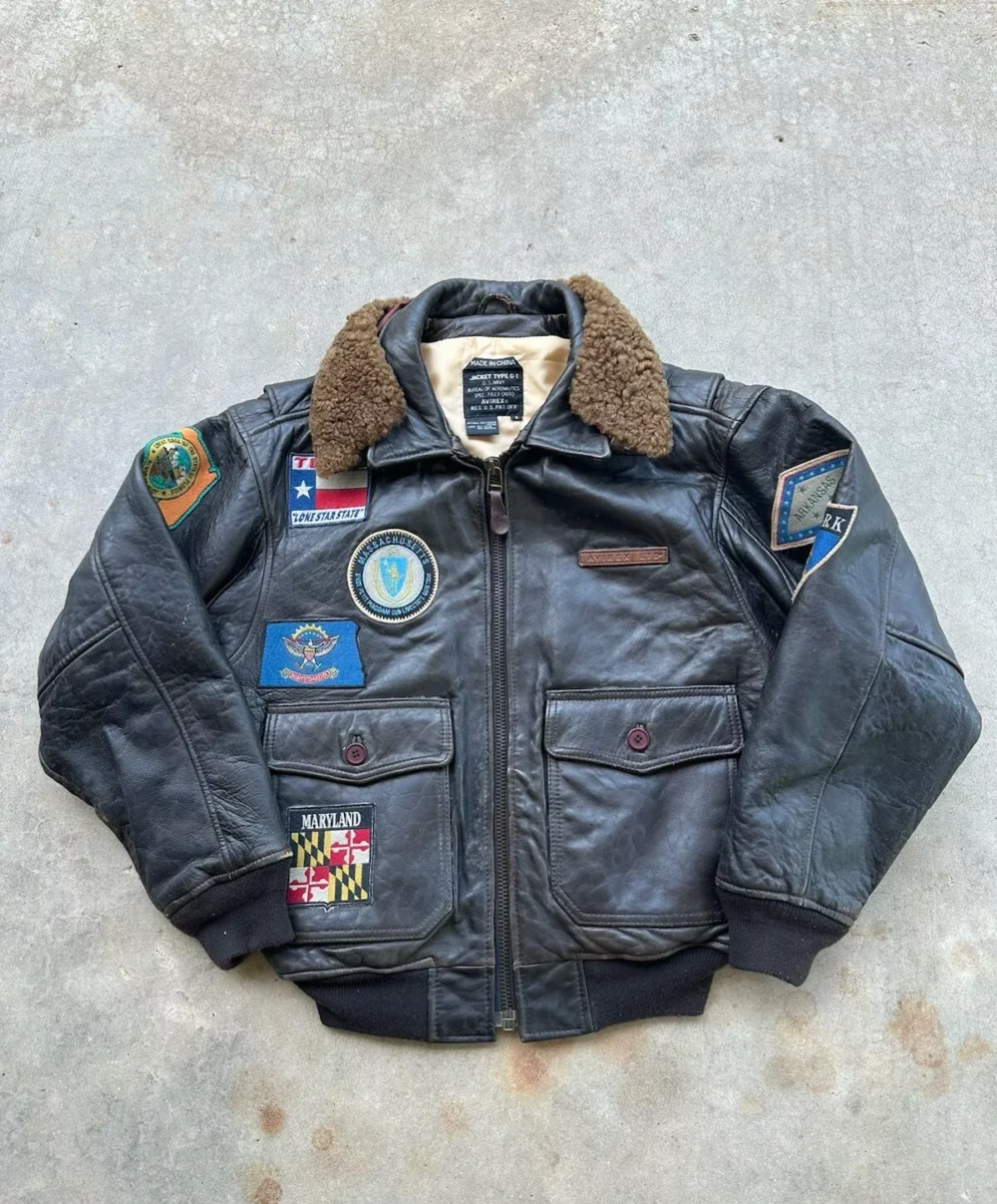 Avirex Top Gun G-1 Black Leather Jacket