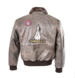 B-2 Mens Top Gun Pilot Bomber Leather Jacket