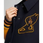 Black Yellow Varsity Jacket Womens