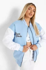 Blue Varsity Jacket For Women