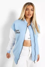 Blue Varsity Jacket For Women