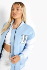 Blue Varsity Jacket For Women