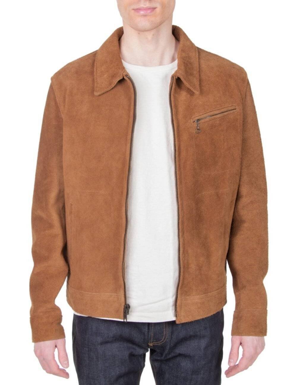 Brown Biker Jacket Suede