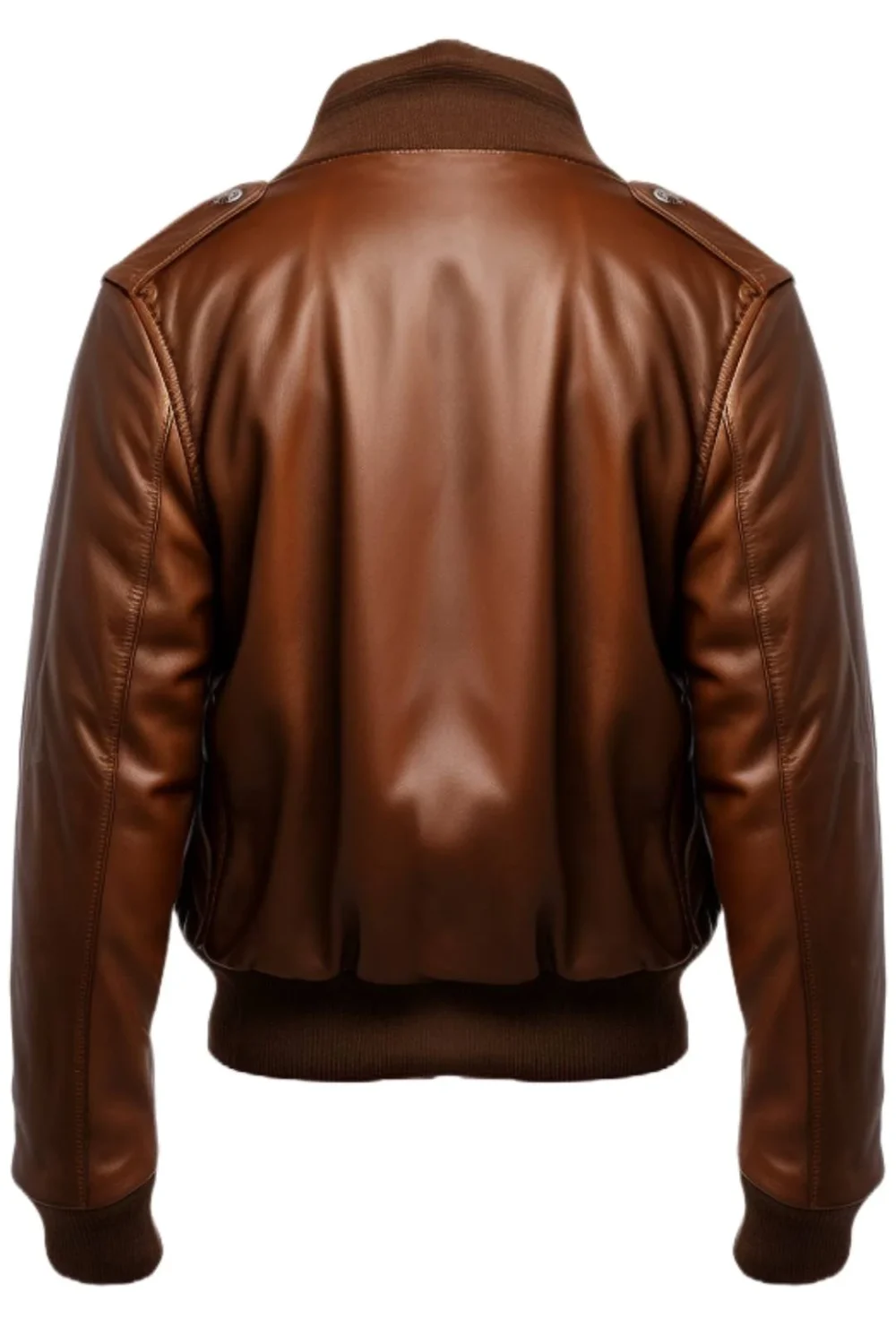 Brown Bomber Aviator Leather Jacket