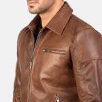 Brown Mens Biker Jacket