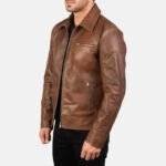 Brown Mens Biker Jacket