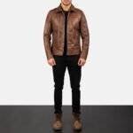 Brown Mens Biker Jacket