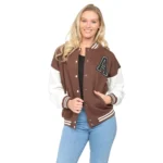 Brown Varsity Jacket Women's