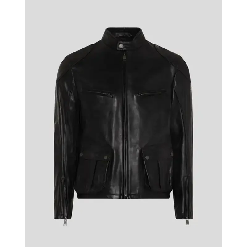 Classic Cafe Racer Leather Jacket