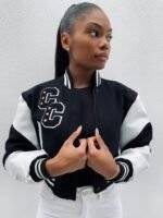 Crop Varsity Jacket Women's